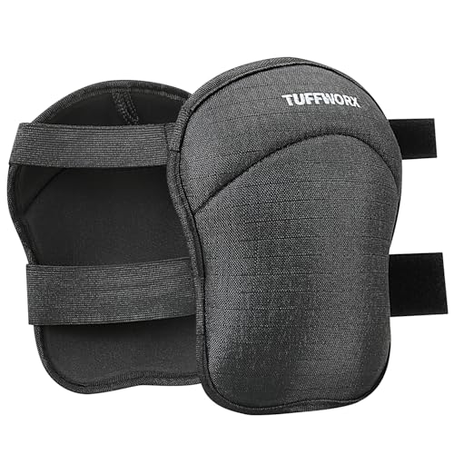 Professional Knee Pads with Adjustable Straps, Kneepad Heavy Duty Foam Padding, Black