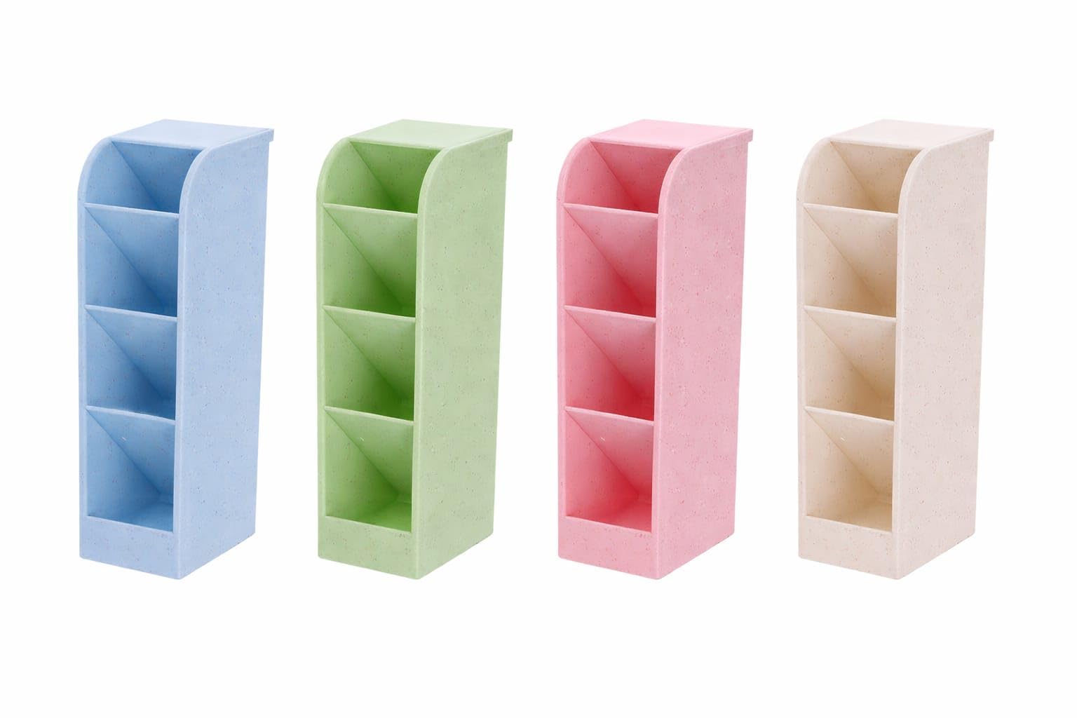 VEDORA SALES 4-Grid Desktop Pen Cum Cosmetic Holder | Multifunctional Organizer for Desk, Makeup Brushes & Stationery | Random Color