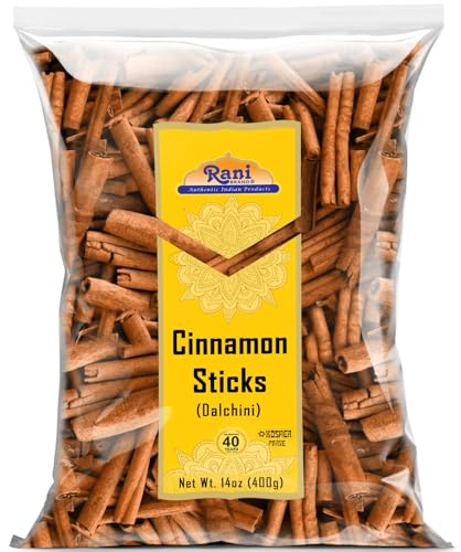 Rani Cinnamon Sticks 14oz (400g) - 72-88 Sticks - Strong Aroma, Perfect for Baking, Cooking & Beverages | 3+ Inches Length - Cassia Saigon Cinnamon from Vietnam | Kosher