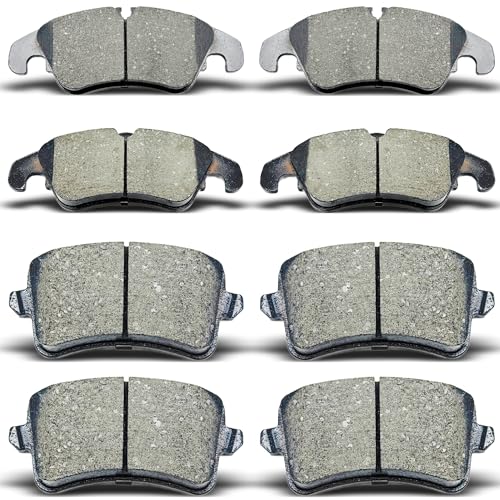 Image of Front Rear Ceramic Brake Pads 8 Pieces Set fit for Audi A4,A4 allroad,A4 Quattro,A5,A5 Quattro,allroad,Q5,S4,S5