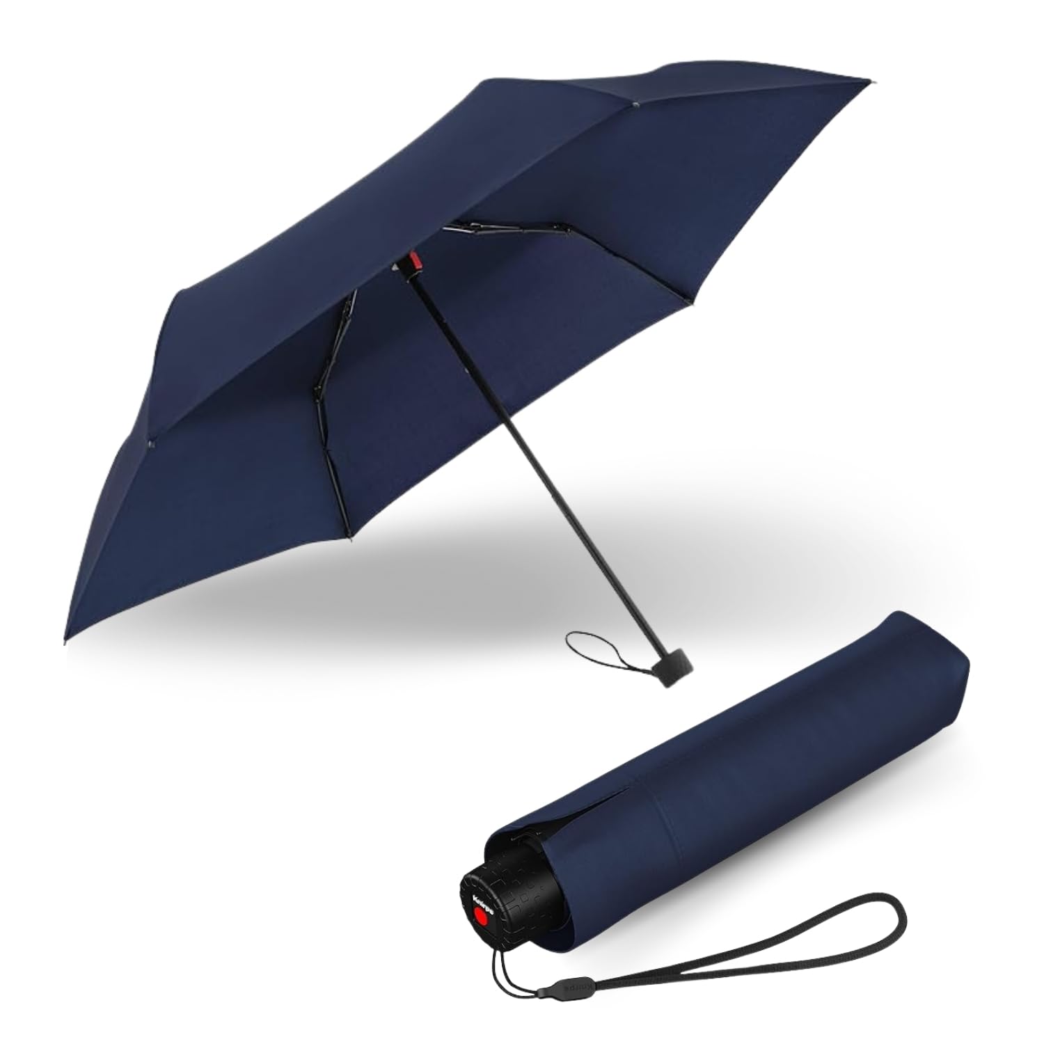 Petit parapluie manuel Knirps C.050 navy ultra léger et compact avec sac