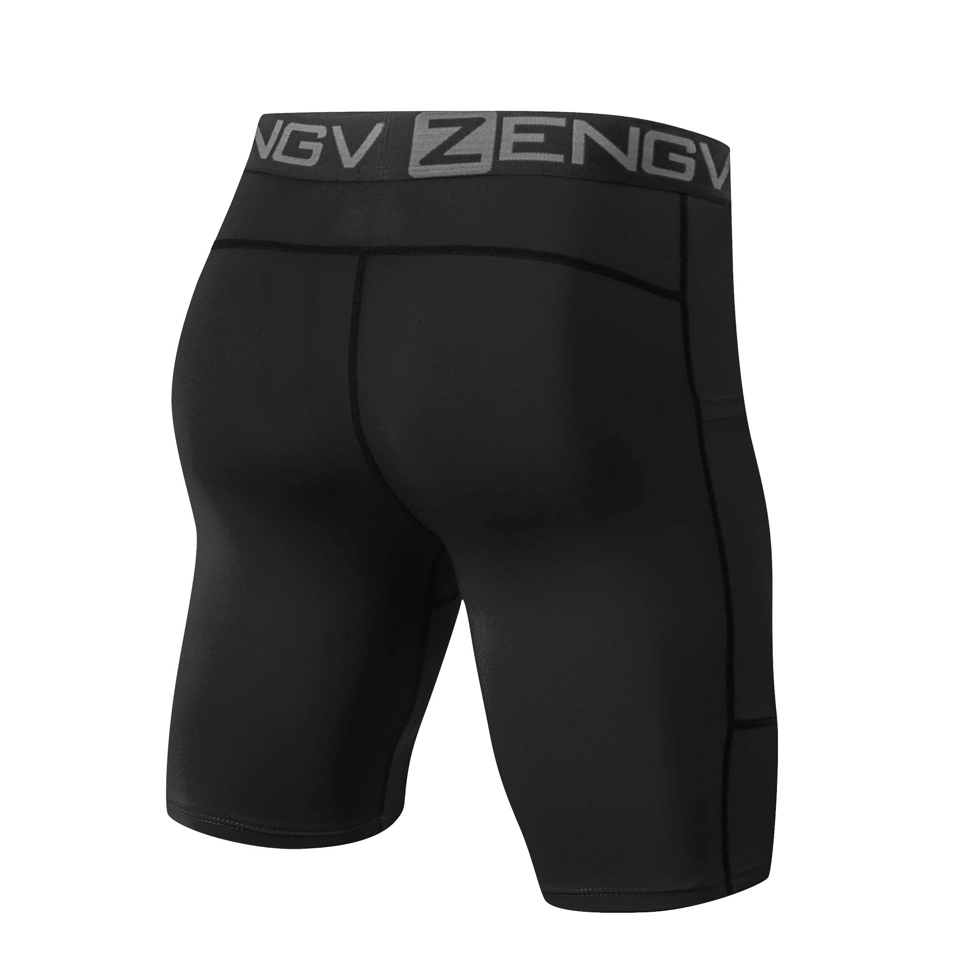 ZENGVEE 3 Piezas Mallas Cortas Hombre Running de Secado Rápido para Pantalones Cortos de Running para Hombre