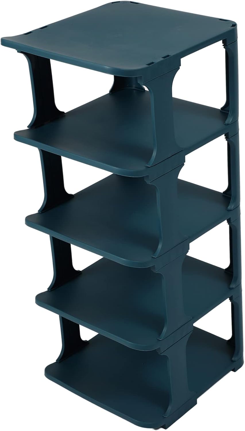 Multi-Layer Plastic Shoe Organizer for Entryway Stackable Shoe Rack with Combination Design Space-Saving Storage Narrow Hallways