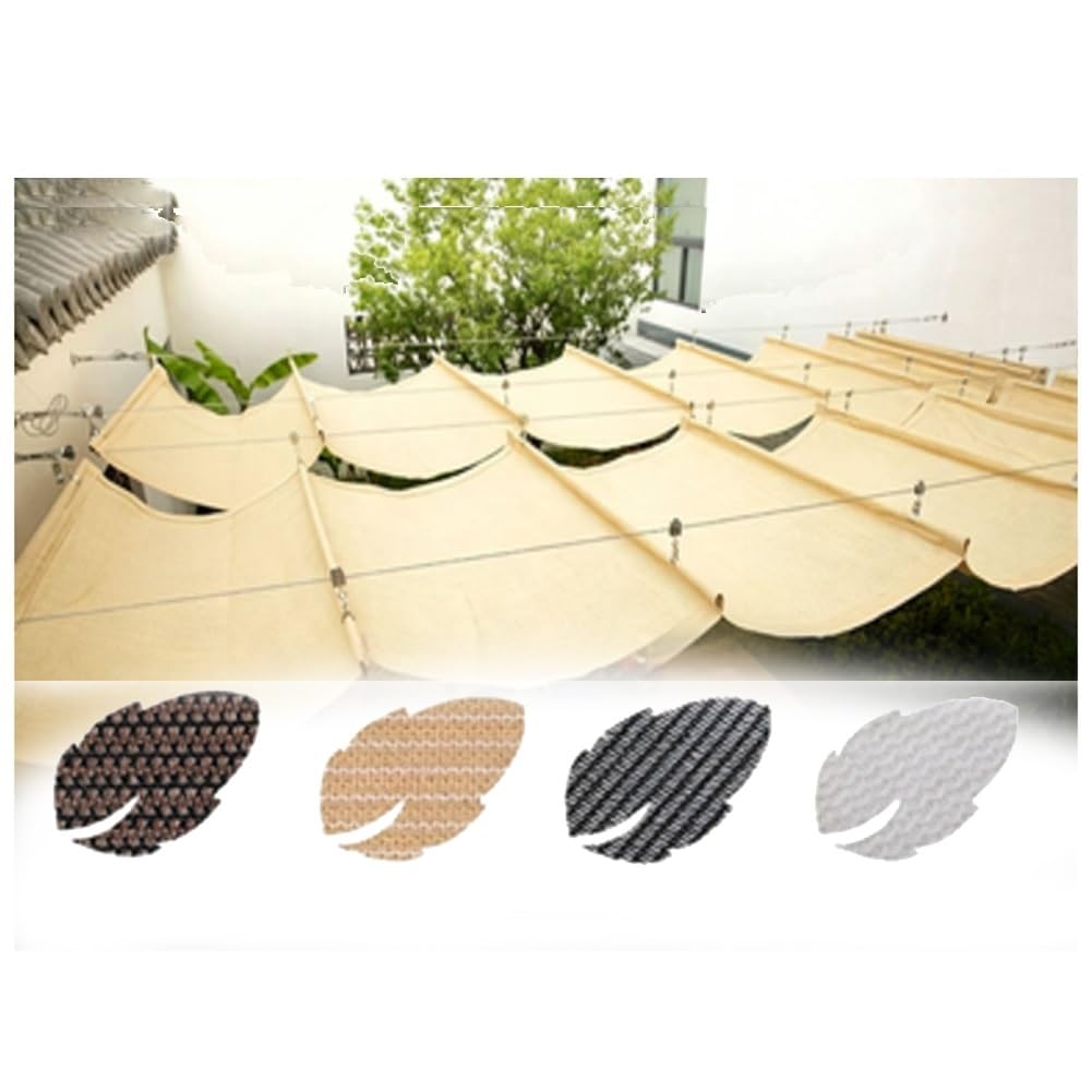 Cubierta de sombra tipo onda GRRICEPL en poliéster premium para patios