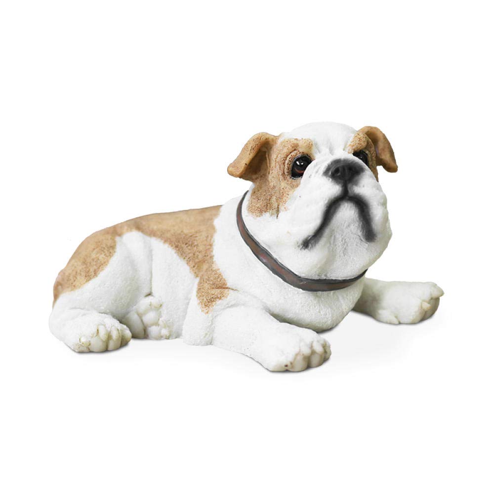 YNIYUJKL Crafts Creative Gifts Modern Simple Home Decorations Desktop Statue Sculptures Ornaments For Yard And Garden British Bulldog Dog Model Simulation British Fighting Car Decorati