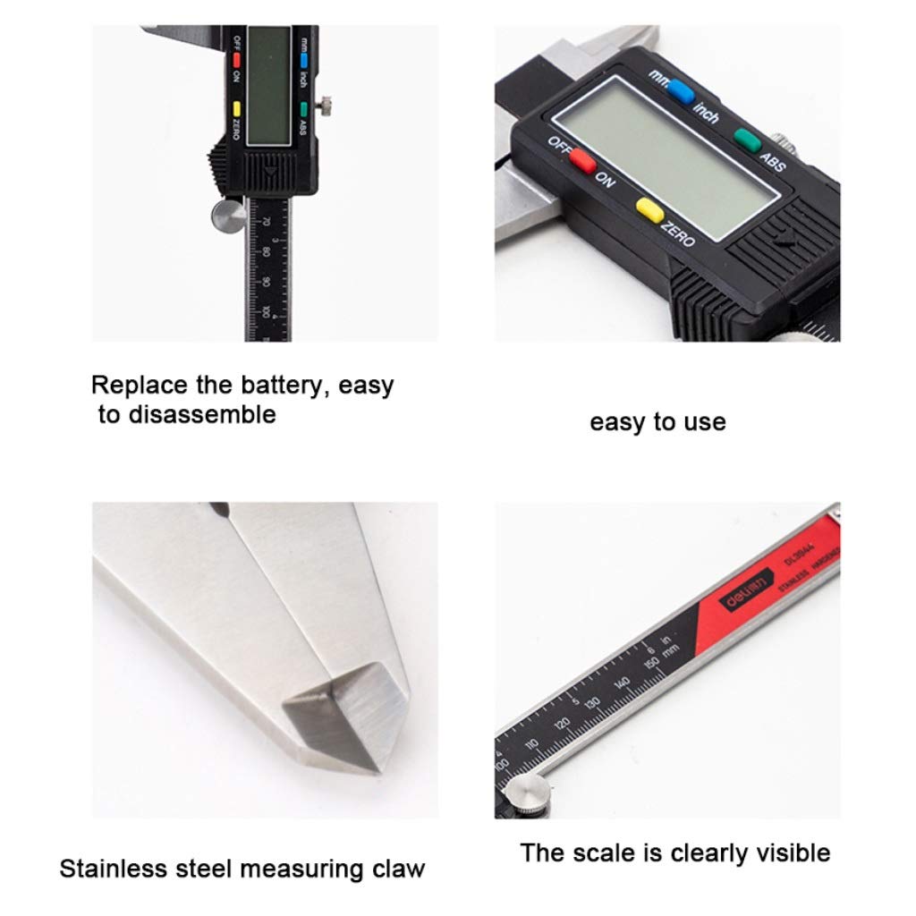 Suwalizki Elektroniczny Cyfrowy Cyfrowy Zacisk Ze Stali Nierdzewnej Vernier Caliper High Precision Industrial Pomiar Narzędzia Zakres: 0-150mm