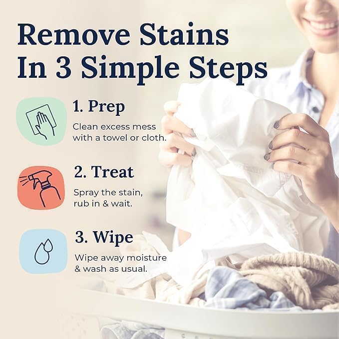 Image of Miss Mouth's Messy Eater Stain Treater Spray for Baby Clothes & Fabric | Instant Stain Remover for Food, Milk, Fruit, Juice, Sauce | Safe on Bibs, Kids Clothing & Washable Fabrics | 120ml (PACK OF 1)
