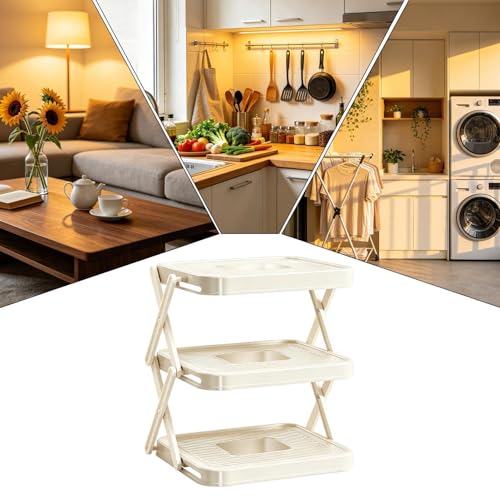 Étagère pliable réglable multi-usage pour angle de table et frigo