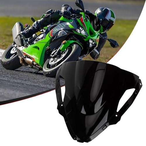 PSLER Double Bubble windshield for 2024 2025 ZX6R Black