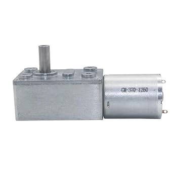 High Torque Speed 1RPM to 150 RPM Reducer Metal Worm Gear Box DC6V/12V24V Motors Reversible Low Motor JGY370-126 1PCS1 RPM,DC 12 Volt