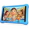 HAPPYBE 8 inch Kids Tablet, 8" Display, 1080p Full HD, Quad Core Android 10, 32GB, Parental Control, Kidoz Installed, WiFi, Dual Camera Google Play, YouTube, Children’s Tablets, Kid-Proof Case (Blue)