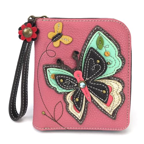 Image of CHALA Zip Around Wallet, Wristlet, 8 Credit Card Slots, Sturdy Pu Leather