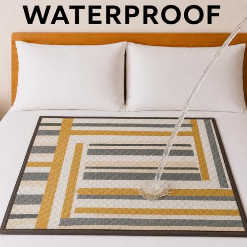 Image of Homerz Premium Reversible Bed Server | 30x30 Inch Quilted Waterproof Fabric | Foldable Dining Mat for Bed, Sofa & Floor Use (Bloom, 30x30)