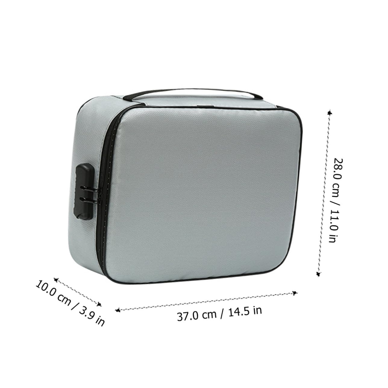 Borsa Porta Documenti Ignifuga Strati con Serratura e Zip Antifuoco Organizer da Viaggio Portatile Grande Capacità per Passaporti e File Custodia Sicura per Ufficio e Viaggi