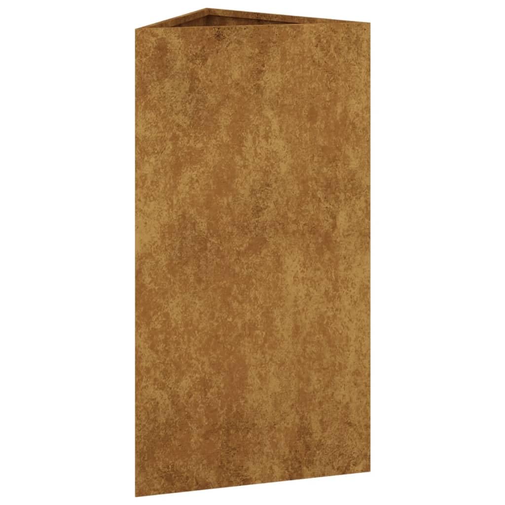 Donica na rośliny, 40 x 34,5 x 75 cm, stal Corten, o wyglądzie rdzy, odporna na warunki atmosferyczne, do ogrodu, na balkon, taras, kwiaty, warzywa, zioła, trwała donica na rośliny
