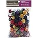 Dimensions Crafts Assorted Wool Balls for Needle Felting, 115 pcs