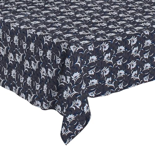 Image of Dakshya Industries PVC Waterproof Withoutlace Dining Table Cover (Size - 54X78 Inch) Rectangle 6 Seater Heat Rasistant Table Cloth (T13)