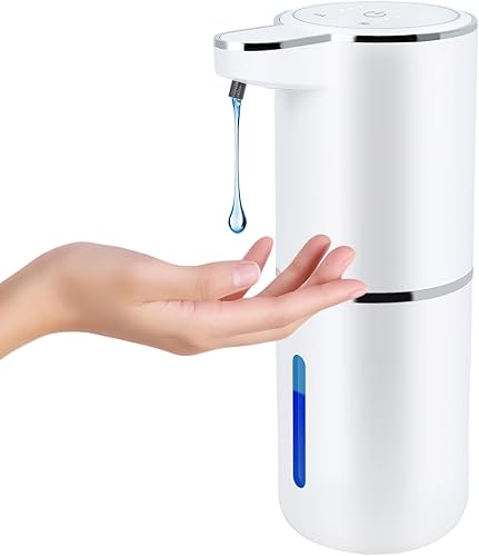 Dispensador automático de jabón sin contacto Dispensador de jabón líquido de manos para baño, volumen ajustable para líquidos gruesos y finos,
