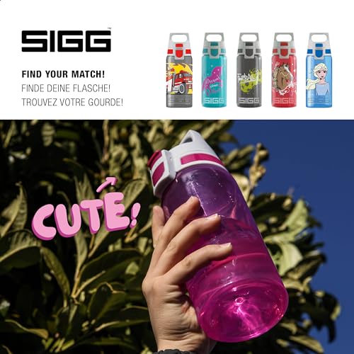 SIGG - Trinkflasche Kinder - Viva One Berry - Für Kohlensäurehaltige Getränke Geeignet - Auslaufsicher - Spülmaschinenfest - BPA-frei - Sport & Schule - Pink - 0,5L