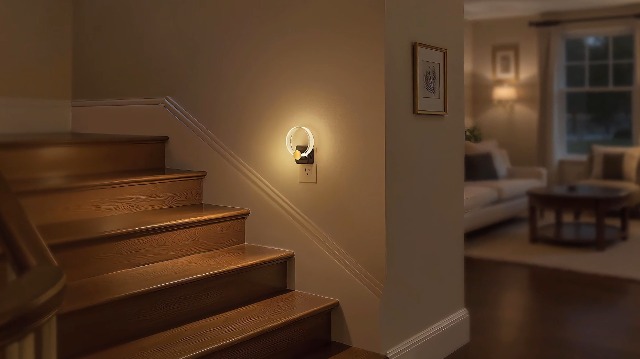 Image of JandCase Night Light, Night Lights Plug into Wall, Dimmable Nightlight | 2 Pack,Dusk to Dawn Sensor, 180 Rotatable Round Plug in Nightlights, LED Circle Acrylic Night Light for Bathroom Kids
