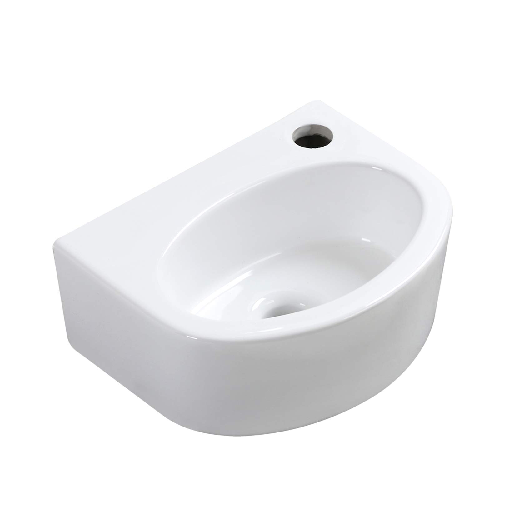 Buy Wall Hung Basin Sink Small Cloakroom Basin Rectangle Ceramic Wash
