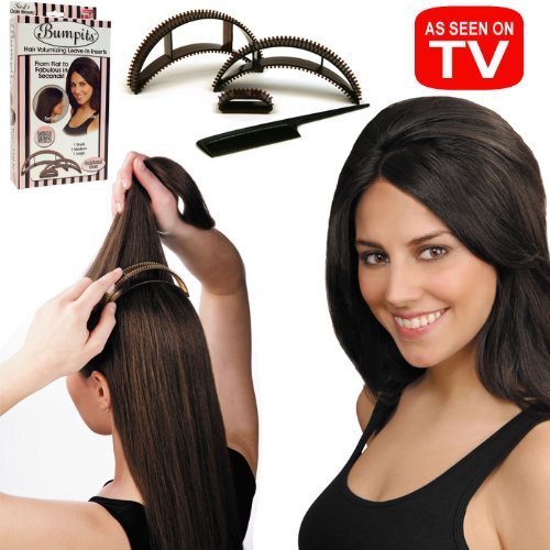 Set of 3 Bumpits Hair Volumizing Inserts - Dark Brown