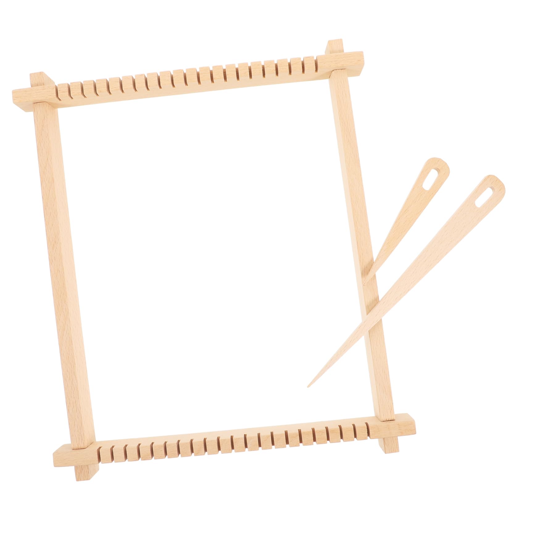 SEWACC Wooden Frame Weaving 28x22cm DIY Tapestry Kit Cognitive Knitting Toy Portable Weaving Machine