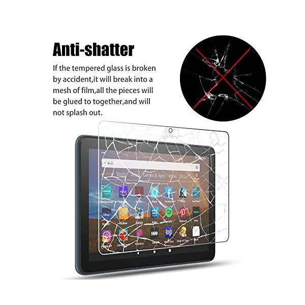 Ecoye[2 Stück Kompatibel mit Fire 10 2021/10 Plus 2021/10 Kids Pro 2021(11. Generation) Tablet Panzerglas Schutzfolie… – Bild 6