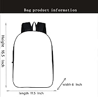 Vista 3 de QJMEG Mochila de dibujos animados para niños y niñas, mochilas ligeras de 16.5 pulgadas con respaldo acolchado, C