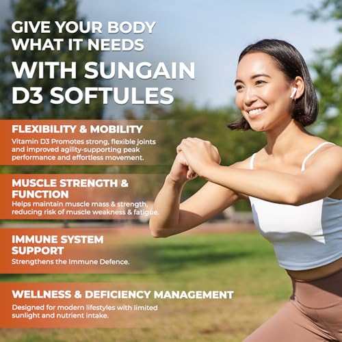 Image of The Body Reserve Vitamin D3 60000 IU - Vitamin D3 Supplements for Men & Women Cholecalciferol Capsules for Bones & Immune Health- 40 Soft gel capsules (once a week use)