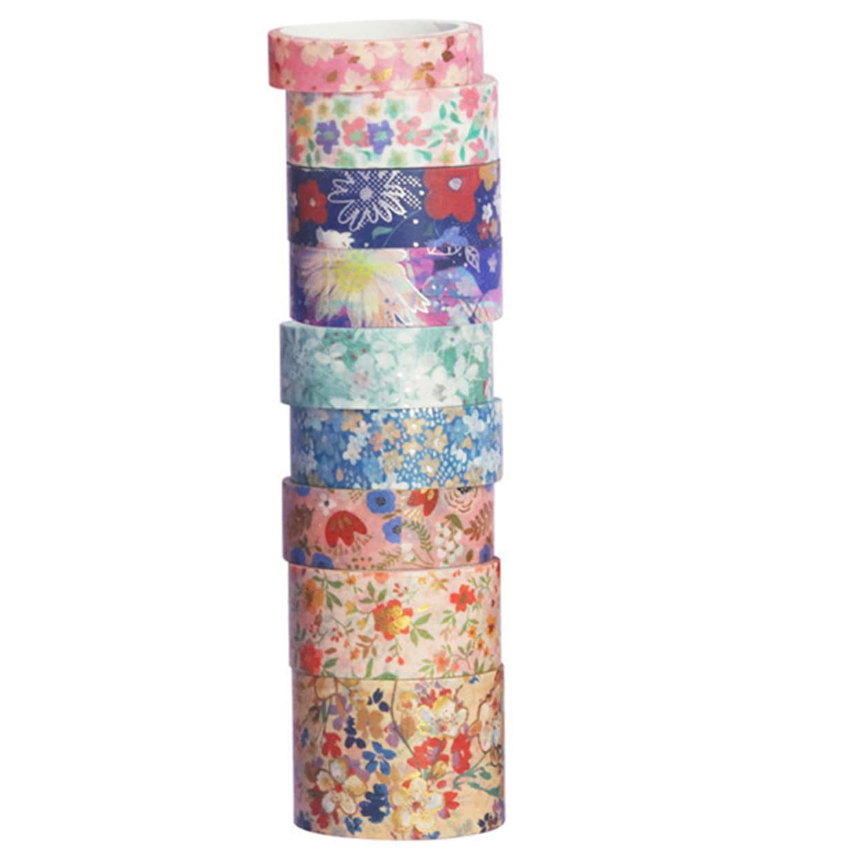 HOMSFOU 3 Sätze Blumendesign Washi Tape Dekoratives Klebeband Für Diy Bastelprojekte Scrapbooking Und Geschenkverpackungen Leicht Abziehbar Und Vielseitig Einsetzbar 9 Rollen * 3