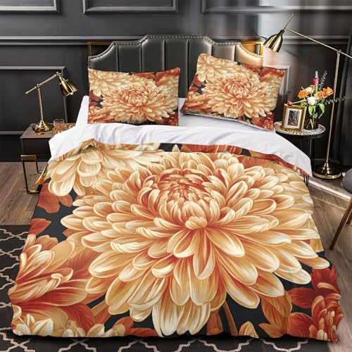 Parure de lit 3D effet king size en microfibre résistante avec fermeture éclair invisible durable - 2