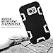 E LV Galaxy S7 Case Hybrid Defender Rugged Shockproof Dirtproof Case Cover for Samsung Galaxy S7 - [Black/Grey]