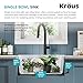 KRAUS Quarza 25-inch Drop-In/Undermount Single Bowl Granite Kitchen Sink in White. KGD-441WHITE