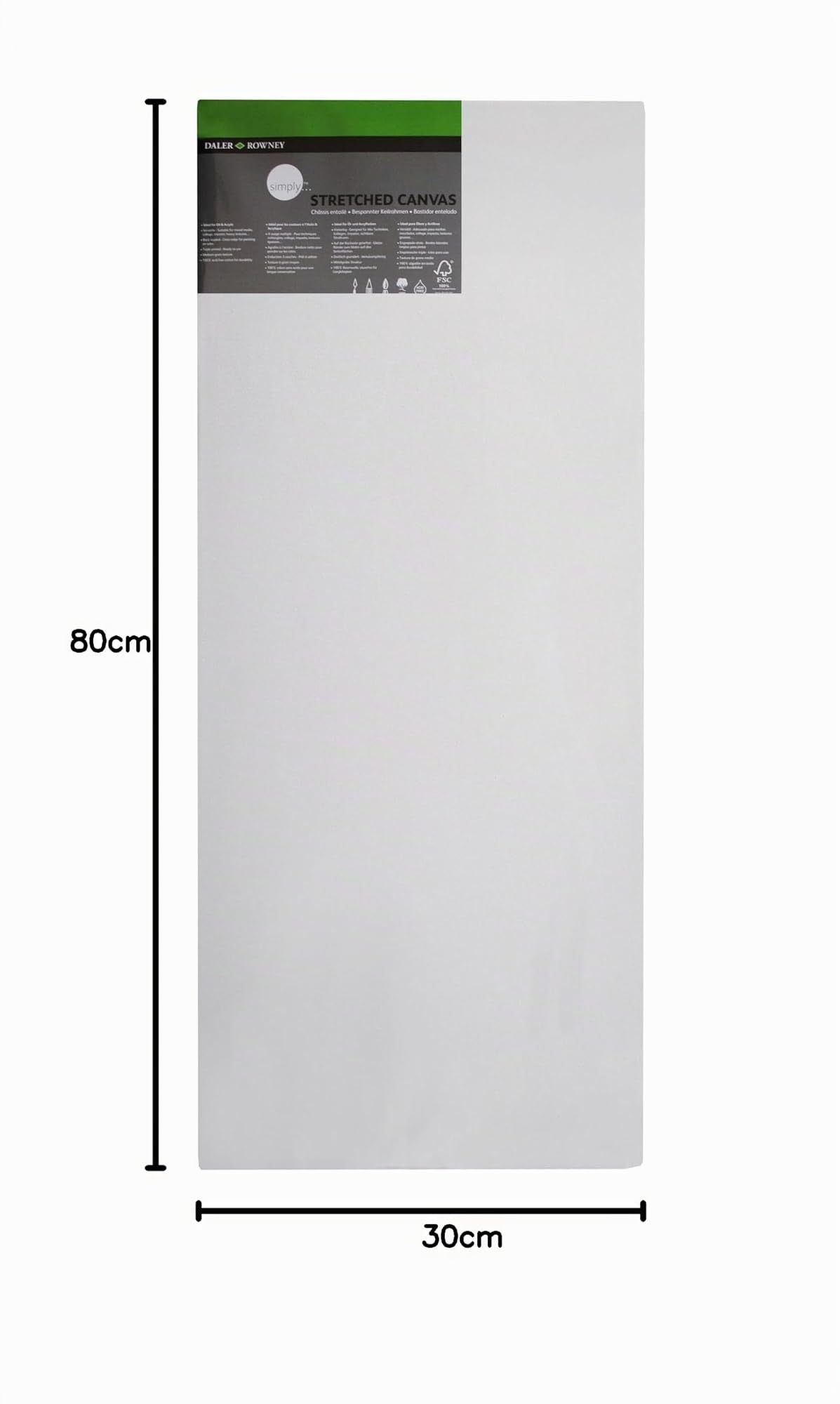 Daler Rowney 514083080 - Tela Simply, 30 x 80 cm
