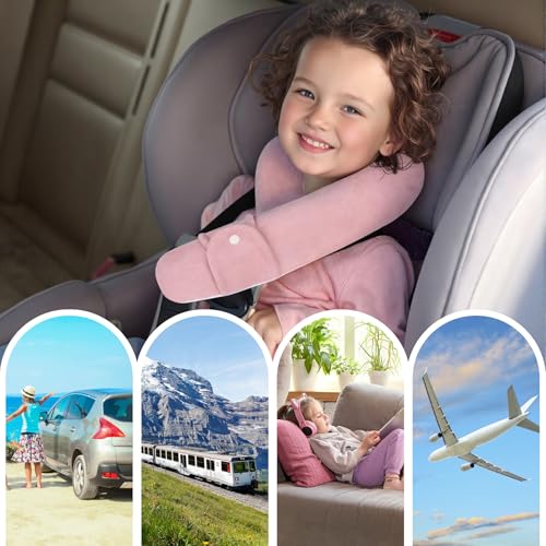 Image of Kids Travel Neck Pillow, Toddler Travel Pillow for Car & Airplane | Comfortably Travel Neck Pillow with Head & Chin Support for Road Trip Rest, Gifts for Toddler /Kids