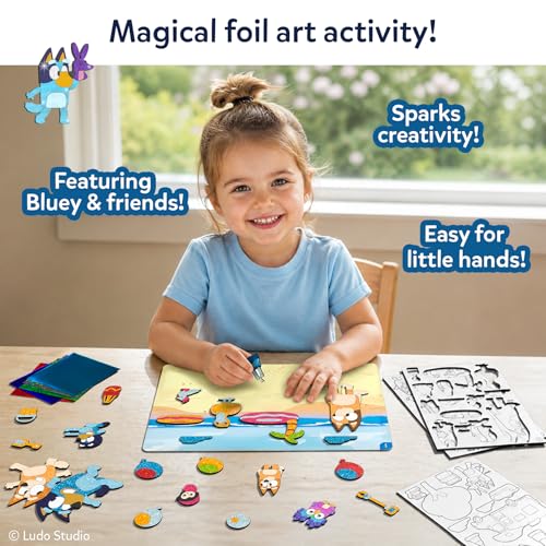Image of Skillmatics Bluey Foil Fun - Mess-Free Art & Craft Kits for Kids, DIY Creative Activity, Travel Toys, Gifts for Girls & Boys Ages 4, 5, 6, 7, 8 and Up
