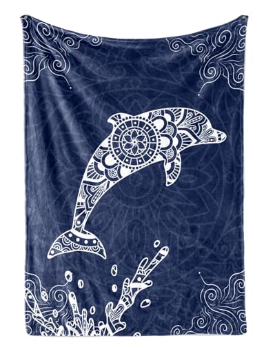 InnoBeta Dolphin Gift, Flannel Plush Throw Blanket, 50 x 65 inches
