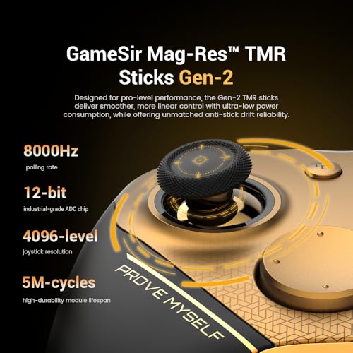 Image of GameSir G7 Pro 8K PC Wireless Gaming Controller, 8000Hz Polling Rate, Gen 2 TMR Joysticks, Hall Effect Triggers, 4 Programmable Buttons, Charging Dock, Esports Controller for FPS & Competitive Gaming - Champion Edition