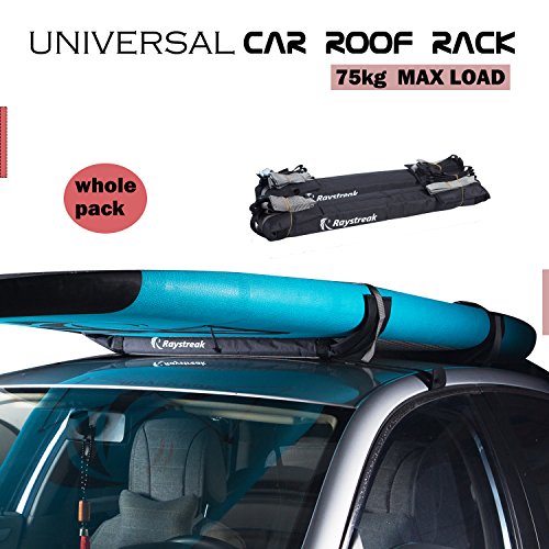 Raystreak Foam SUP Roof Racks Universal Car Soft Roof Rack Luggage Carrier