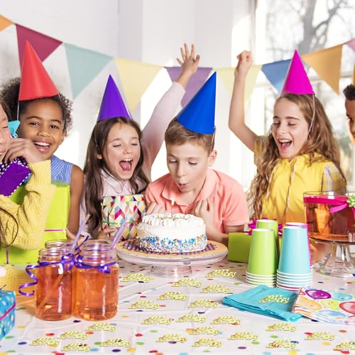 Image of Happy Birthday Gold Confetti for Table - Party Decoration Supplies, Perfect for Sprinkling Scatter and Table Decorations