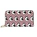 Produktbild JHGFG Pink Havaneser Frauen RFID Blocking Zip Around Wallet Echte Leder Clutch Langer Kartenhalter Organizer Wallets Große Reisetasche