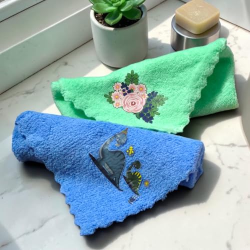 Image of Face Towel - Set of 12 (25x25 cm,Multicolor) Rumal /Handkerchief /Hanky Set for Women, Kids and Newborn Babies | Ultra-Soft, Quick Dry, Absorbent | Small Towel for Hand & Face Wash