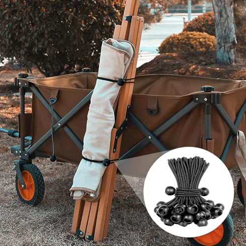 Obidodi Spanngummis mit Kugel 10 cm, 30 Stück Planenspanner, Robuste Gummispanner Zeltgummis für Campingzelten Banner Überdachungen Planen Zelt