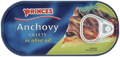 Princes Anchovy Fillets in Olive Oil 50g (Pack of 12 x 50g)