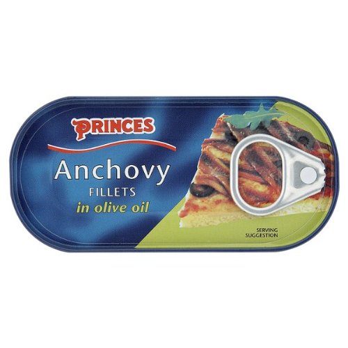 Princes Anchovy Fillets in Olive Oil 50g (Pack of 12 x 50g)