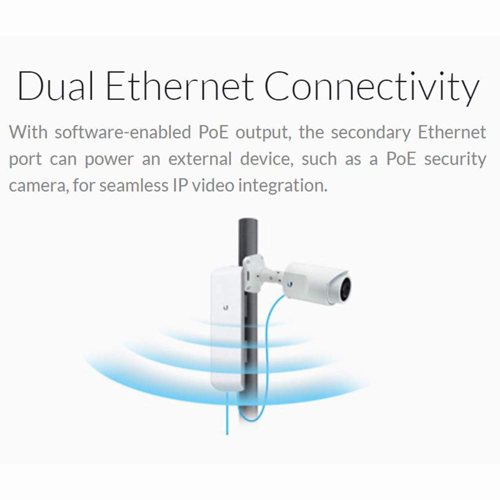 UBIQUITI NanoStation M5 2-Pack: Stazioni Mimo 2x2 5 GHz Ad Alta Potenza, NSM5
