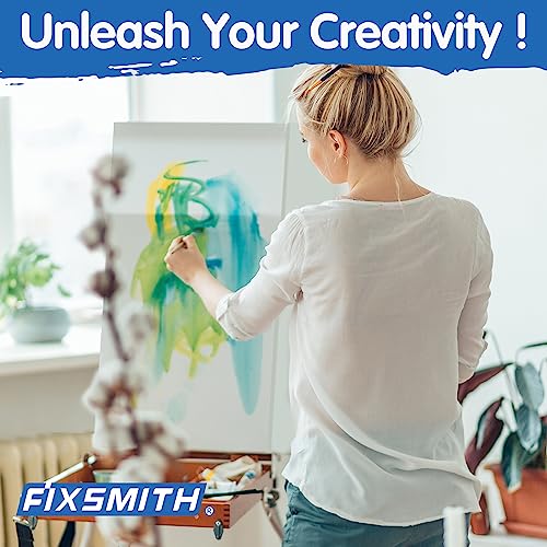 Image of FIXSMITH Stretched White Blank Canvas - 10x20 Inch, 5 Pack,Primed Large Canvas,100% Cotton,5 /8 Inch Profile of Super Value Pack for Acrylics,Oils & Other Painting Media