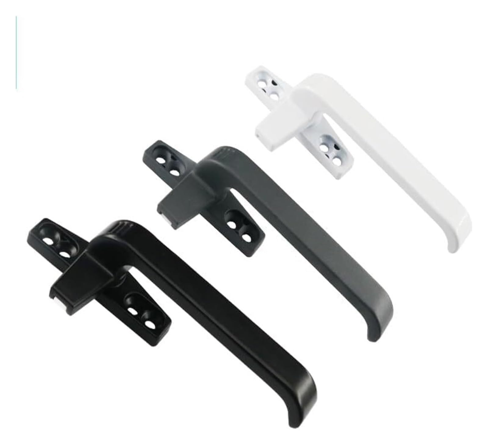 Pogrubiona klamka okienna ze stali ABS z zamkiem | Wielokolorowy zamek ze stali ABS pogrubiony lewy/prawy: wymiana przesuwnego okna drzwi aluminiowych(Black,Right)