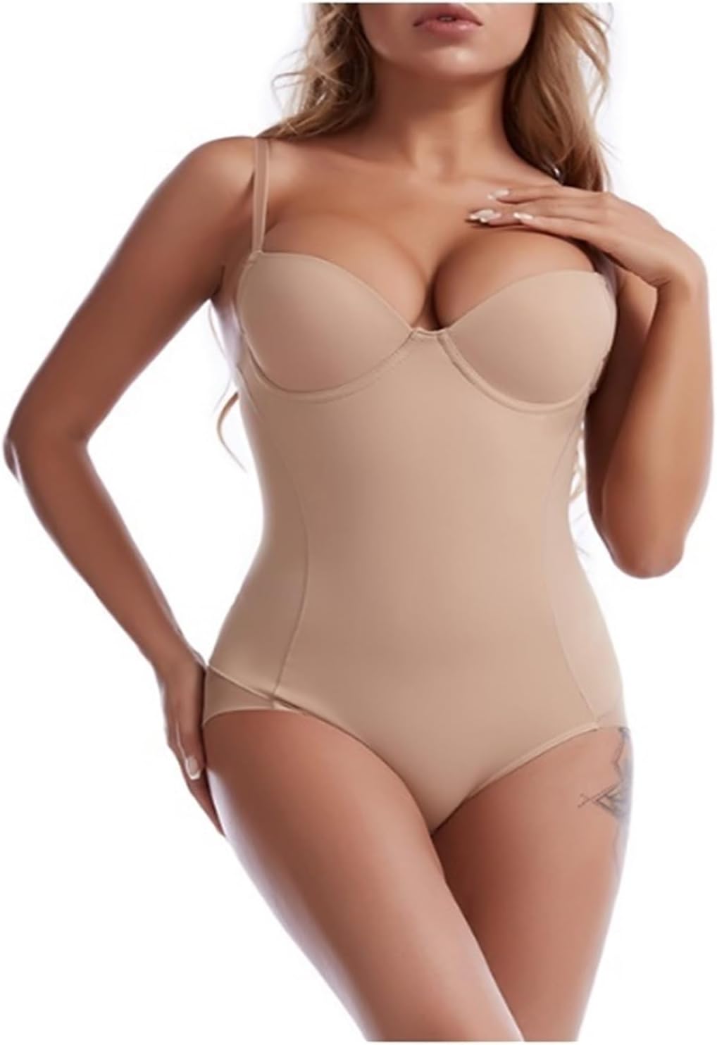 YJKJHAIG Full Body Shaper Women Waist Trainer Bodysuit Tummy Control Corset Cincher Tank Top with Adjustable Straps (Color : 3, Size : Large)
